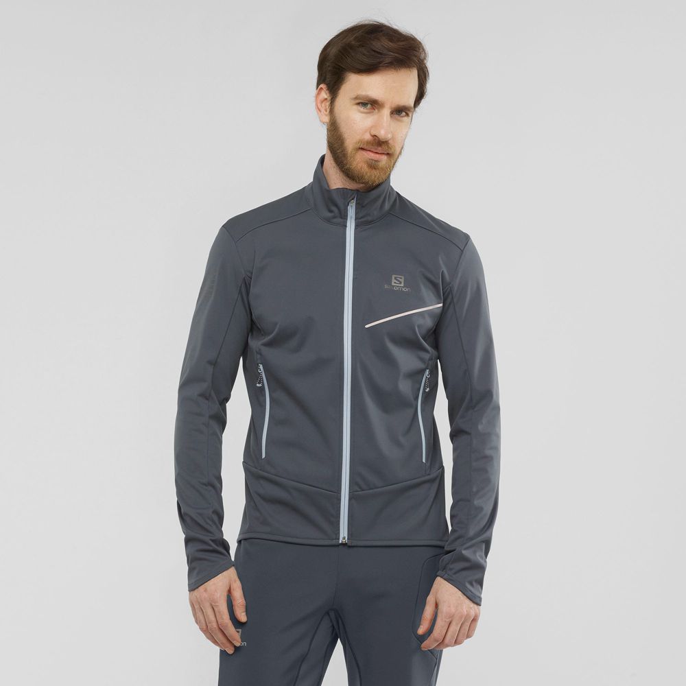 Veste De Ski Salomon Homme Foncé - Salomon RS SOFTSHELL JKT M - France (0719-IOPHK)